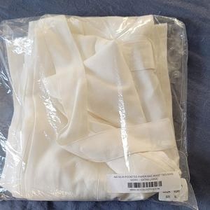 Ivory Paper Bag Waist Trousers from VICI